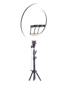 18 Inches With Stand, 65W Big Adjustable 3200-5500K LED Ringlight With Ultra-wide Lighting Area For