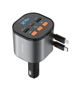 FM RECTRACTABLE 50W CAR CHARGER PD-30W